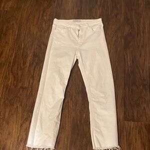 Just Black Women's Cream Straight Leg Jeans